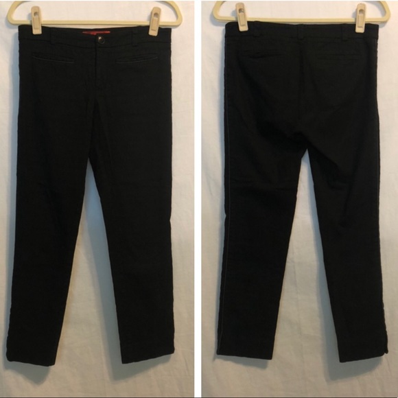 LIKE NEW Anthro Cartonnier Black Cropped Pants - Picture 2 of 8